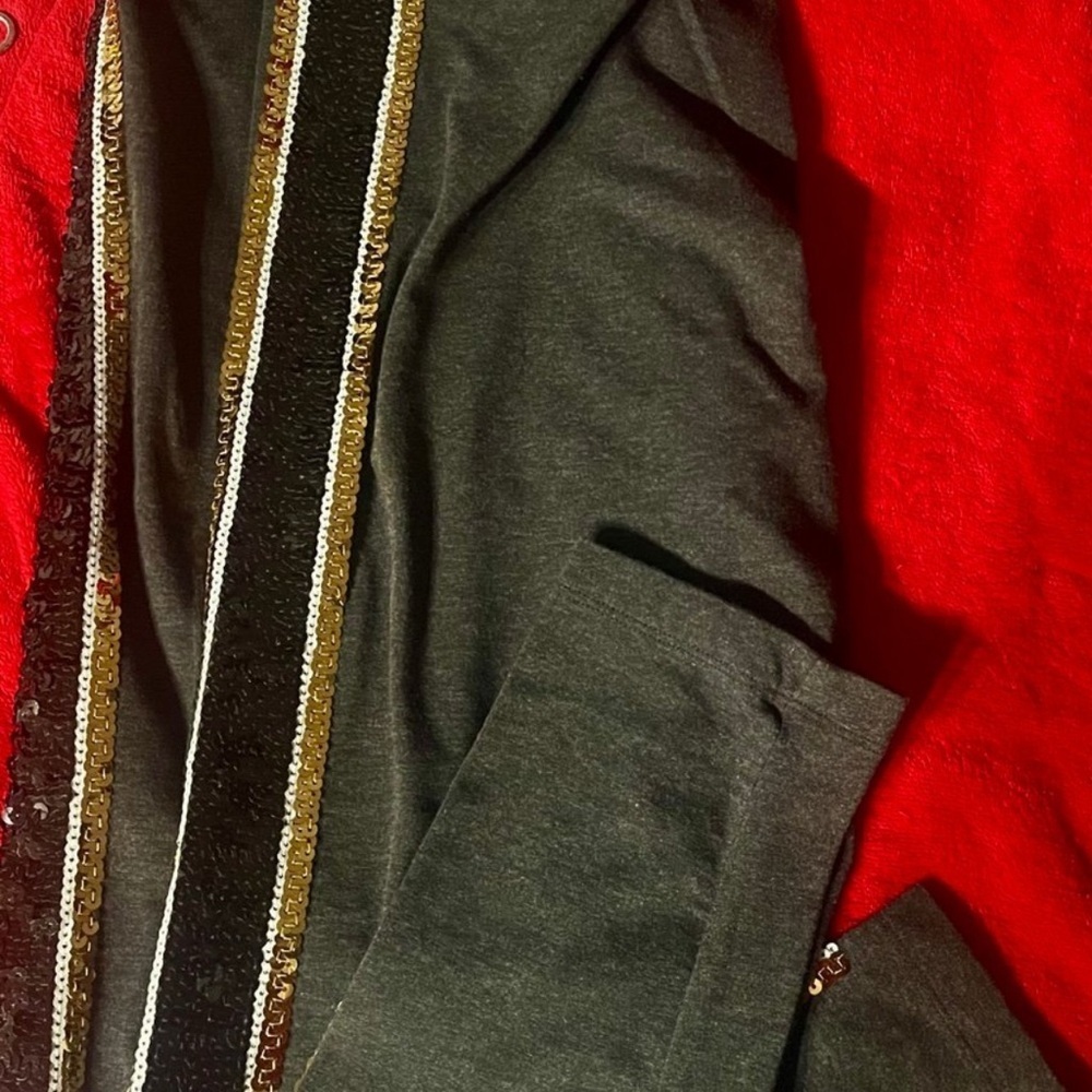 PINK Victoria's Secret Black and Gold Leggings with Side Stripes - Picture 4 of 5